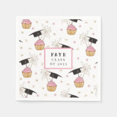 Serviette En Papier Cupcake Graduation Serviettes personnalisées (Devant)