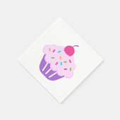 Serviette En Papier Cupcake Napkin/violet (Coin)
