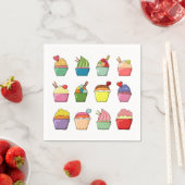Serviette En Papier Cupcakes (En situation)