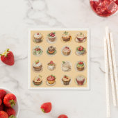 Serviette En Papier CupCakes (En situation)