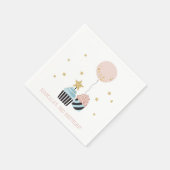 Serviette En Papier Cupcakes & Balloon | Faux Parties scintillant Fill (Coin)