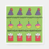 Serviette En Papier Cupcakes Funny Anniversaire Party (Devant)