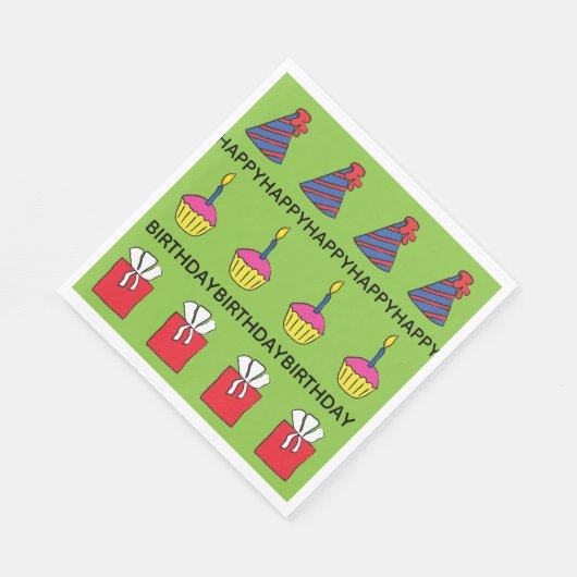 Serviette En Papier Cupcakes Funny Anniversaire Party (Coin)