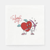 SERVIETTE EN PAPIER CUPID HEART (Devant)