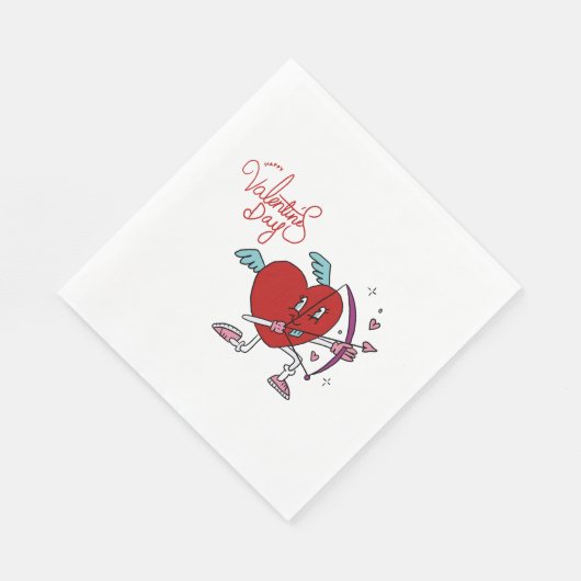 SERVIETTE EN PAPIER CUPID HEART (Coin)