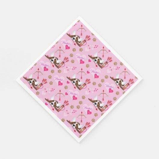 Serviette En Papier Cupide Basset Hound (Coin)