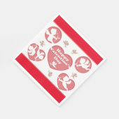 Serviette En Papier Cupidons Rose de la Saint-Valentin (Coin)