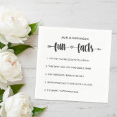 Serviette En Papier Cupid's Arrow Script Minimal Fun Facts Wedding