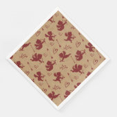 Serviette En Papier Cupids Arrows and Hearts (Coin)