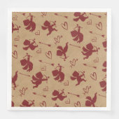 Serviette En Papier Cupids Arrows and Hearts (Devant)