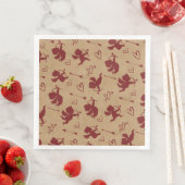 Serviette En Papier Cupids Arrows and Hearts (En situation)