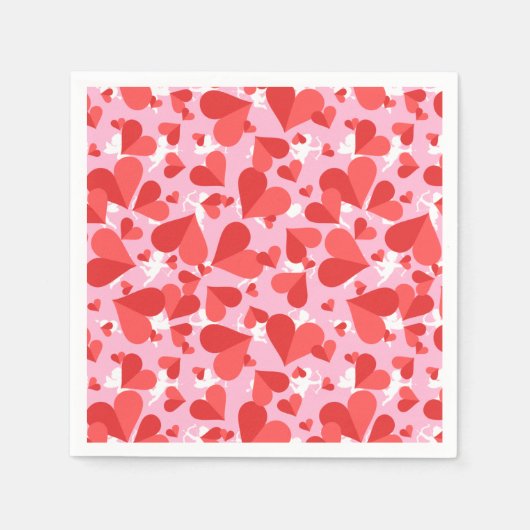 Serviette En Papier Cupids Red Confetti (Devant)