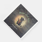 Serviette En Papier Curieux chat pirate décrypter mystères anciens (Coin)