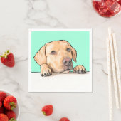 Serviette En Papier Curieux chien (En situation)