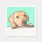 Serviette En Papier Curieux chien (Devant)