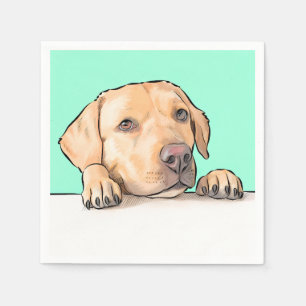 Serviette En Papier Curieux chien