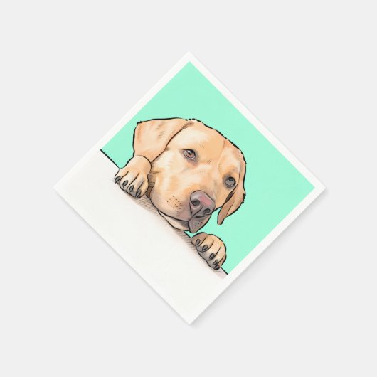 Serviette En Papier Curieux chien (Coin)