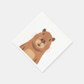 Serviette En Papier Curieux portrait Capybara (Coin)