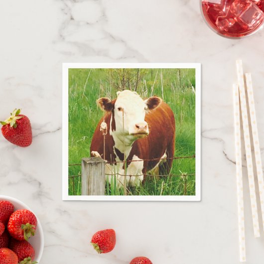 Serviette En Papier Curious Cow 4Ricky (En situation)