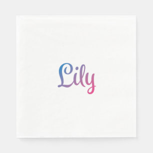 Serviette En Papier Cursive élégant de lis