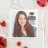 Serviette En Papier Custom 2025 Graduate Photo Attorney Law School (En situation)