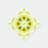 Serviette En Papier Custom Age Fun Bright Jaune Vert Anniversaire Étoi (Coin)