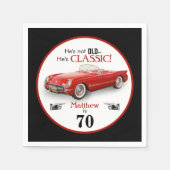 Serviette En Papier Custom Age Not Old Red Classic 1954 Convertible (Devant)