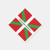 Serviette En Papier Custom, Basque Country national flag, ikurriña: (Coin)