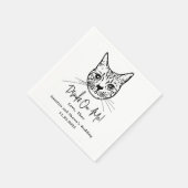 Serviette En Papier Custom Cat Cocktail Napkins Wedding (Coin)