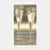 Serviette En Papier Custom Champagne Glasses Congratulations Party (Devant)