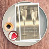 Serviette En Papier Custom Champagne Glasses Congratulations Party