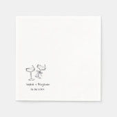 Serviette En Papier Custom Cocktail Napkins with Text Bridal Napkins (Devant)