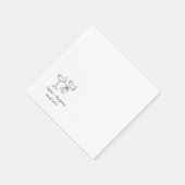 Serviette En Papier Custom Cocktail Napkins with Text Bridal Napkins (Coin)