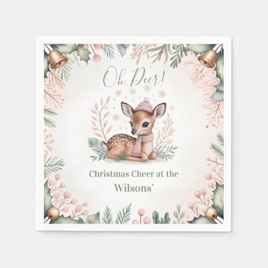 Serviette En Papier Custom Family Christmas (Devant)