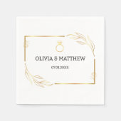 Serviette En Papier Custom for Wedding, Anniversary, Engagement (Devant)