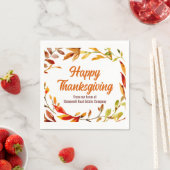 Serviette En Papier Custom Happy Thanksgiving Autumn Leaves Company (En situation)