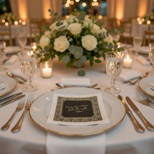 Serviette En Papier Custom Heartfelt Love Note Wedding Napkins