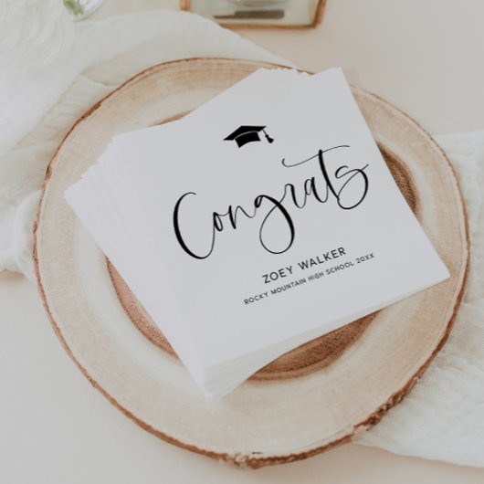 Serviette En Papier Custom High School Or College Graduation Napkin