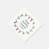 Serviette En Papier Custom Hummingbird Birthday (Coin)
