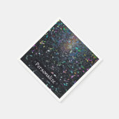 Serviette En Papier Custom Iridescent Abstract Stained Glass Pattern (Coin)