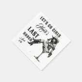 Serviette En Papier Custom Let's Go Redeo for Bachelorette (Coin)
