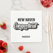 Serviette En Papier Custom Location & Name Connecticut (En situation)