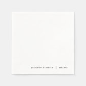 Serviette En Papier Custom Modern Minimalistic Wedding (Devant)