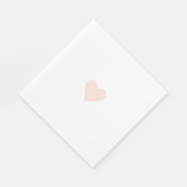 Serviette En Papier Custom Modern Pink Heart (Coin)