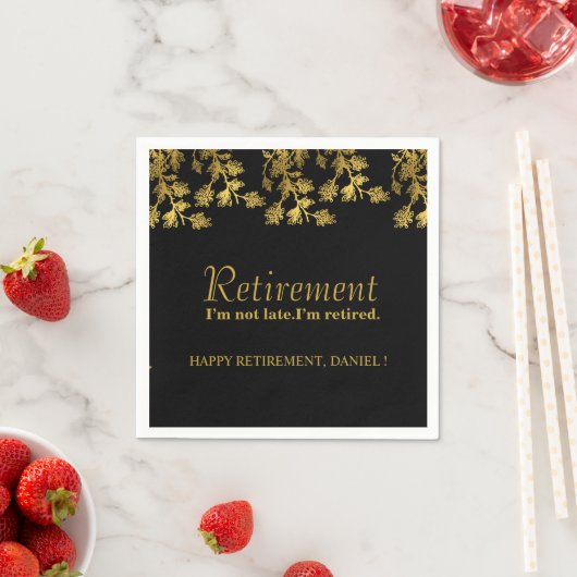 Serviette En Papier Custom Modern Retirement Party  2026 (En situation)