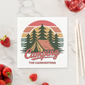 Serviette En Papier Custom Name Camping (En situation)