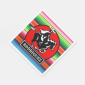 Serviette En Papier CUSTOM NAME Charro Horse Spanish Mexican Serape (Coin)