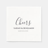 Serviette En Papier Custom Napkins Personalized Wedding Person (Devant)