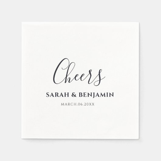 Serviette En Papier Custom Napkins Personalized Wedding Person (Devant)