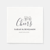 Serviette En Papier Custom Napkins Personalized Wedding Person (Devant)